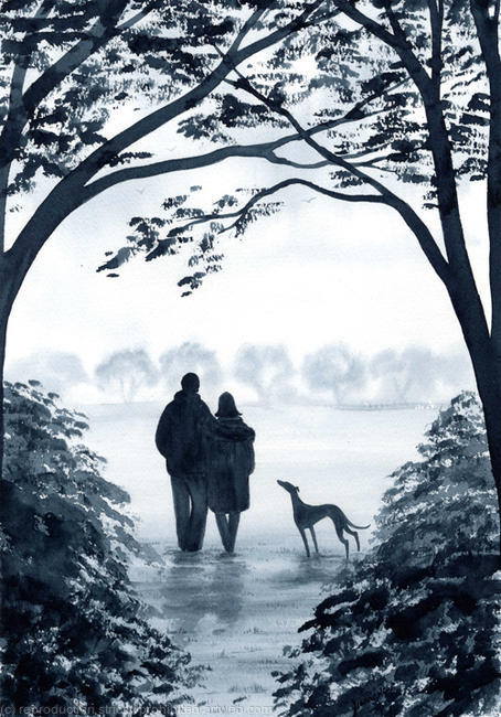 Admiring the View No.6812 Couple / Trees