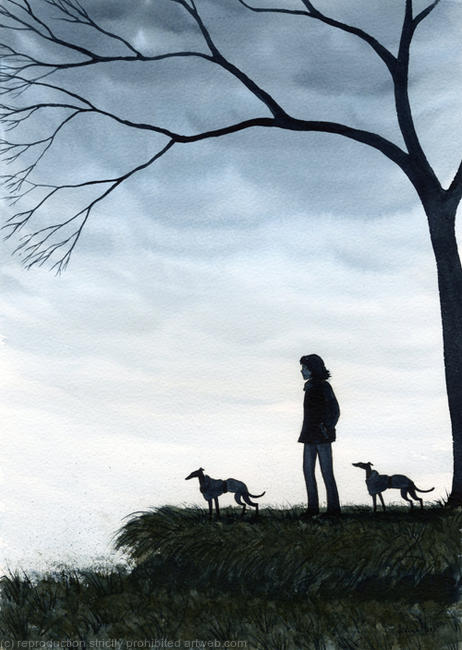Evening Chill No.7015 Blustery Hillside
