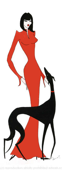 Lady / Hound No.2697 Black Red