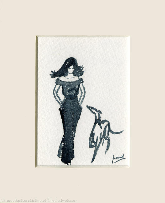 Girls Best Friend ACEO 7172 GREYHOUND DOG