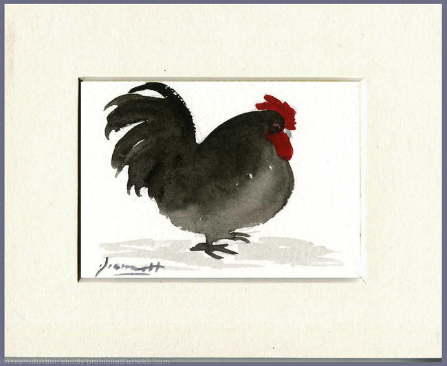 Breakfast Over 5209 ACEO Hen