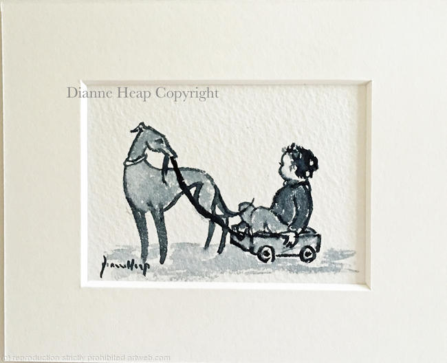 7227 ACEO Playtime Greyhound Child