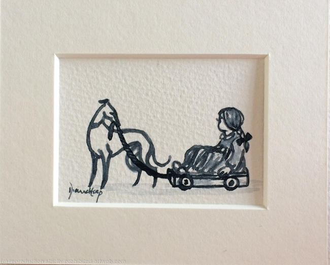 Playtime ACEO 7229 Dogs / Greyhound / Whippet / Child