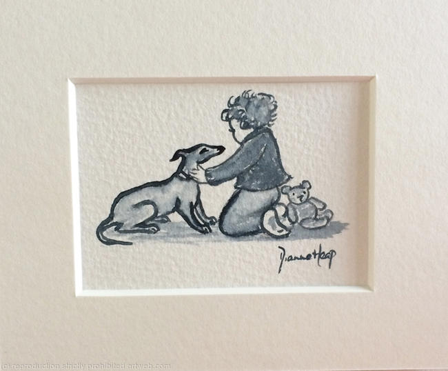 Lets Play ACEO 7230 Dog / Child