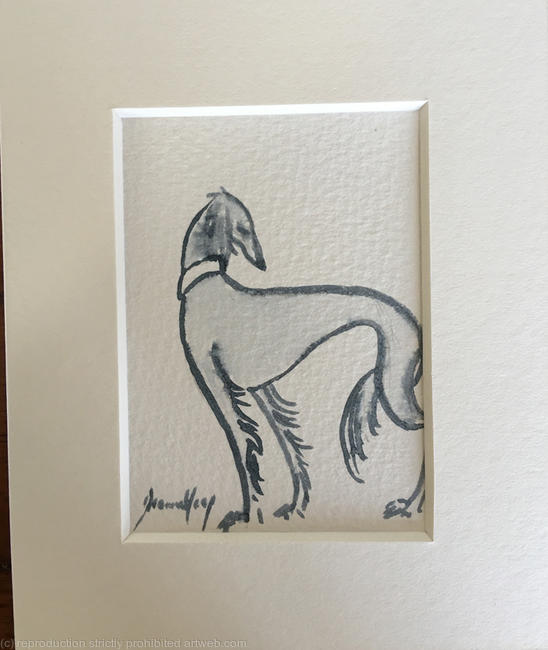 SALUKI ACEO 7236 DOG