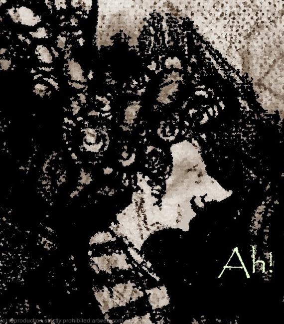 Head detail of Ah! illustration