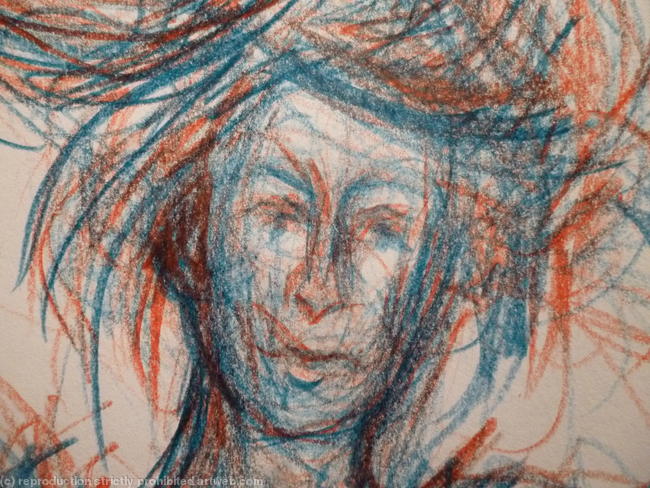 Using 2 colour pencils taped together