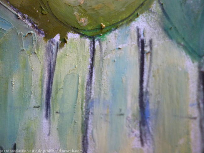 detail of mixed media used