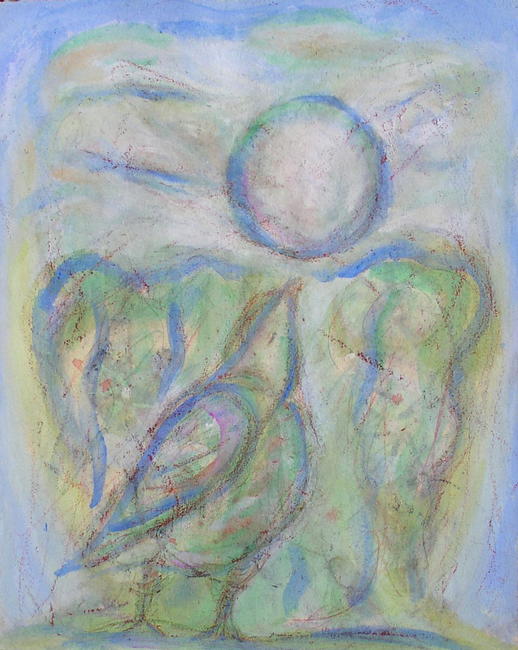 Bird in a Forest with the Moon