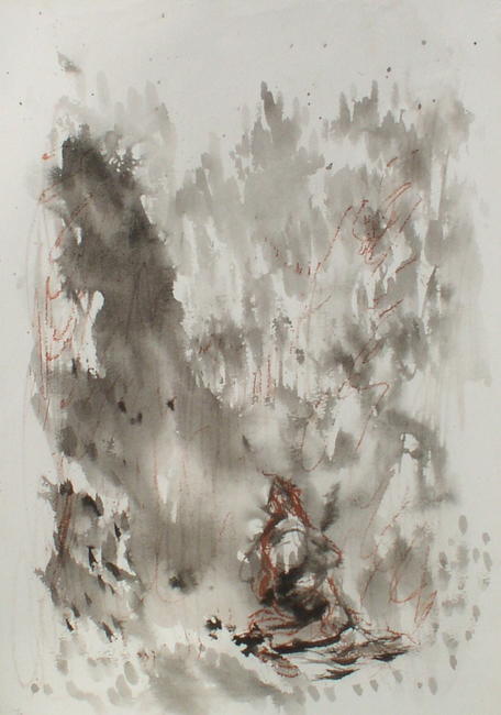Lao Tzu Walking in Mountains