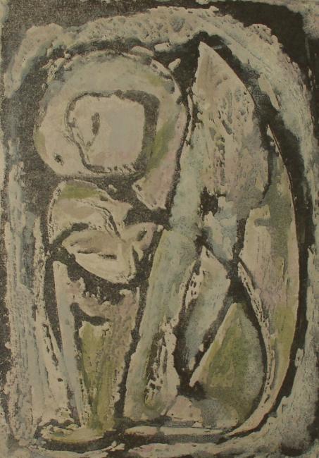 Seated Figure, Cat and Bird