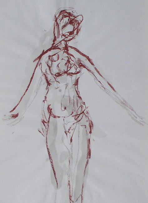 Woman Standing Open Armed