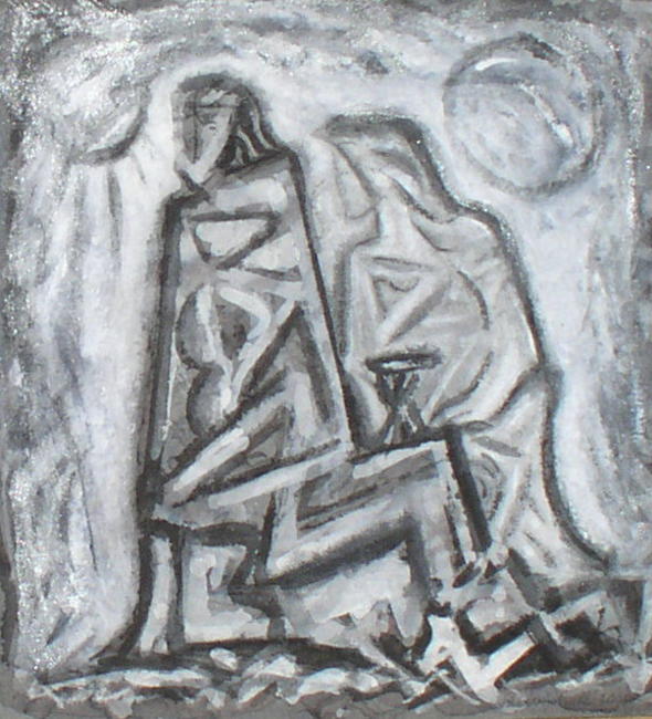 Seated Figures with Chalice