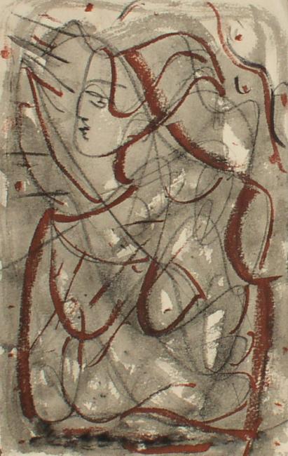 Seated Figure with a Felt Hat