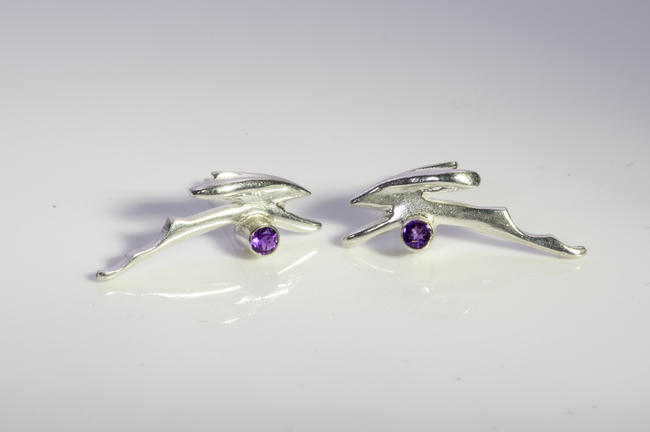 Little Leaping hare Studs