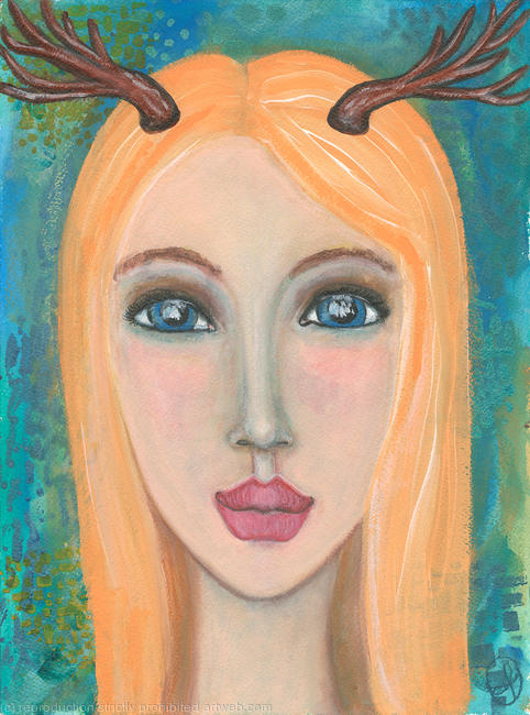Lady with Antlers