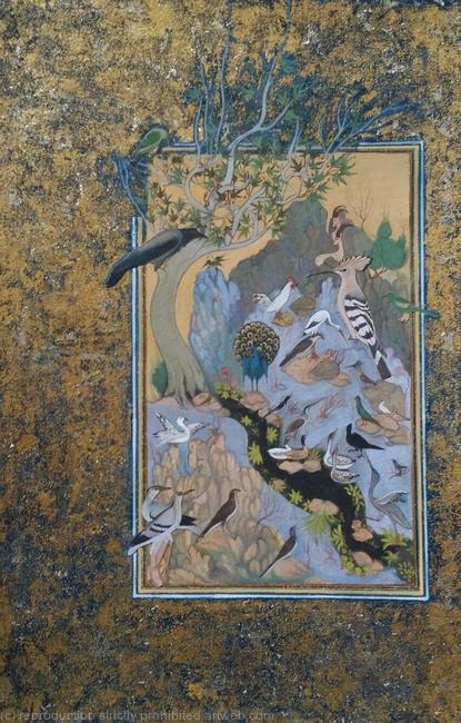 Conference of Birds - recreation of a 17th century Mughal Painting