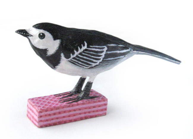 Wagtail on Pink Wafer