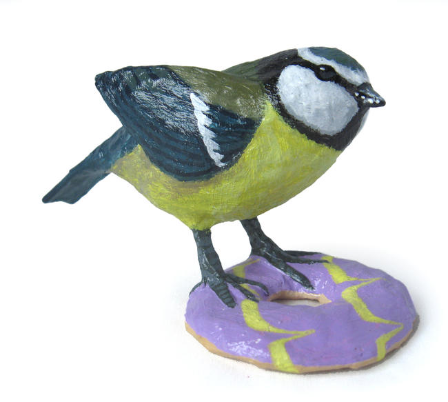 Blue Tit on a Party Ring