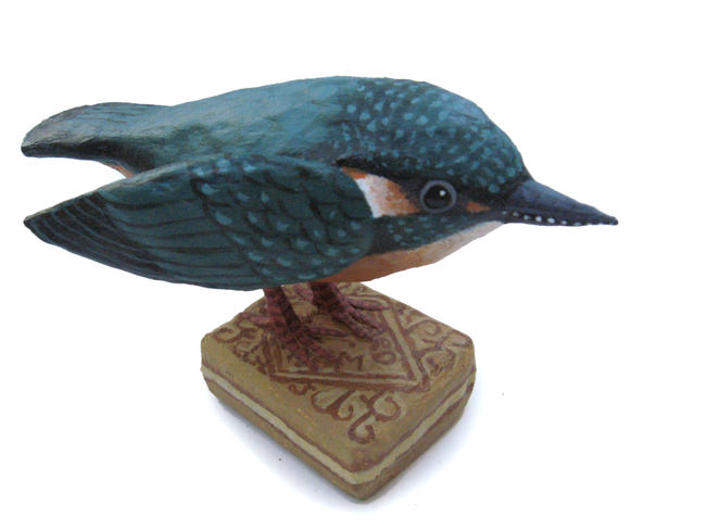 Kingfisher on Custard Cream
