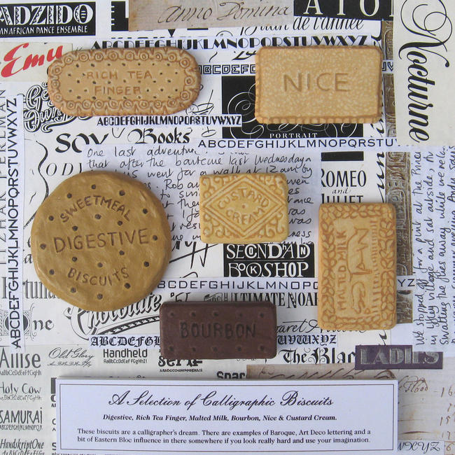 Framed 3D Calligraphic Biscuit selecti