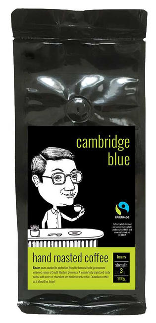 Male character illustration for a coffee pack