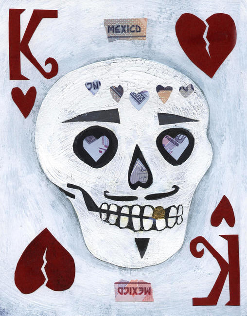 Rey de Corazones (Monoprint plate)