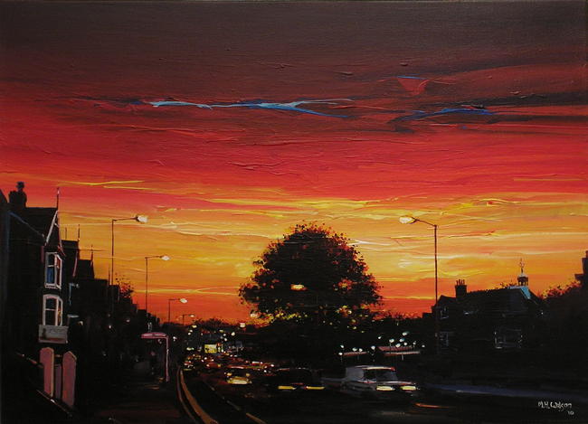 Toward Jimmy's Plaice, Eccy Road Sunset