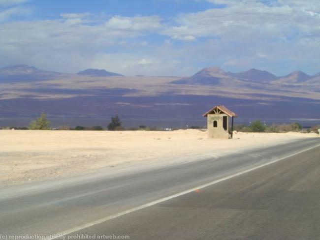 Desert bus stop