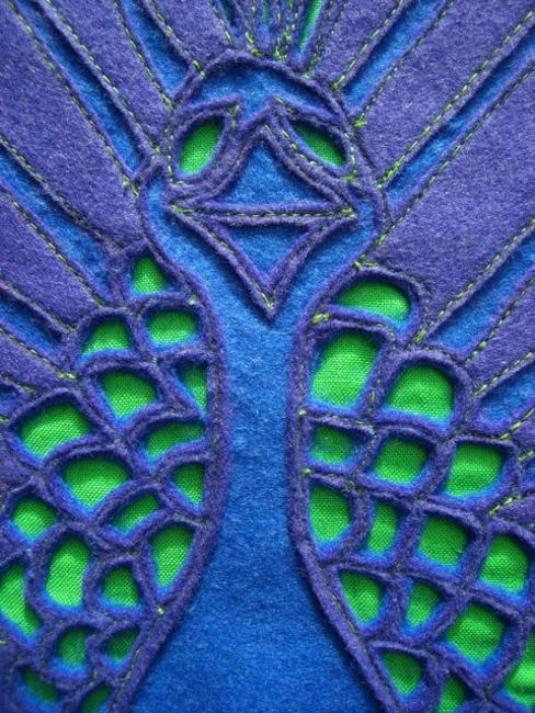 Peacock cushion