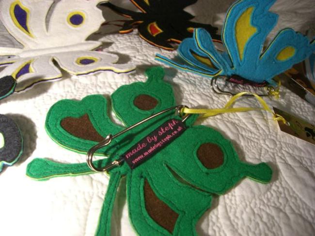 Green butterfly back