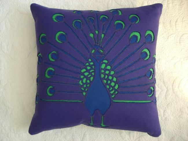 Peacock cushion