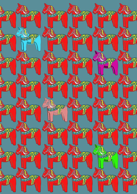 Dala Horse Wrapping Paper