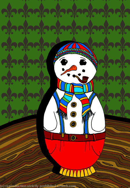 Babushka Snowman