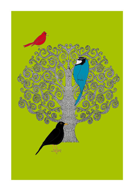 Three Bird Tree (G) madebysteph