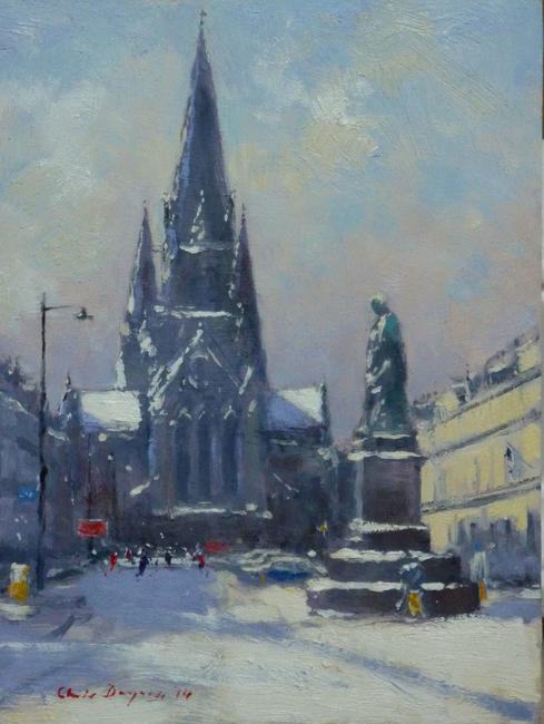 1278 An Edinburgh Landscape. S. Mary's Cathedral 8x6 8x6
