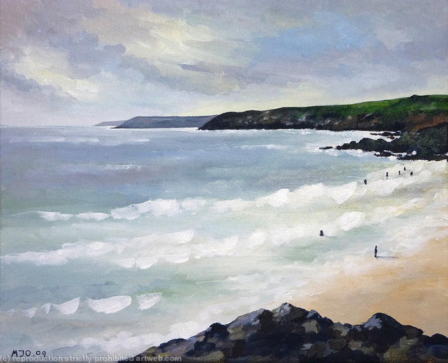 Looking down onto Kennack Sands