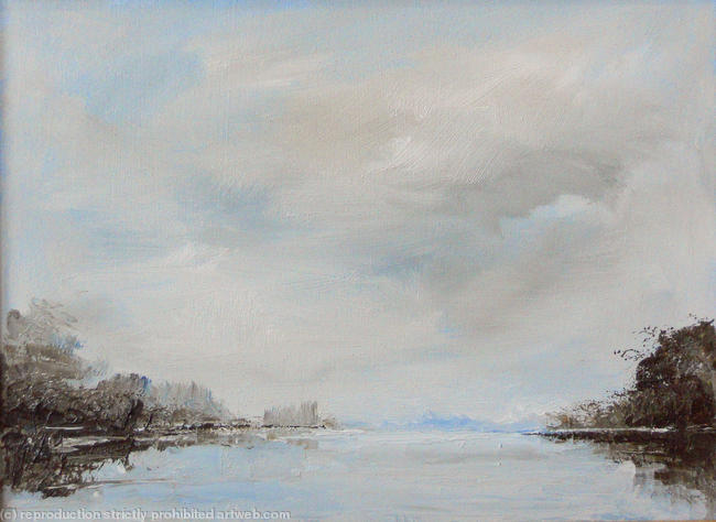 Coombe Lake (pochade) thaw