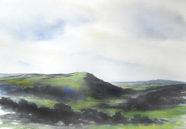 Sheep on a ridge,Peak District