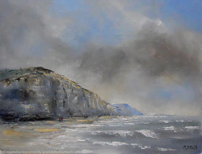 Charmouth with people