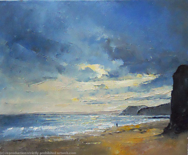 Evening light over gold cap