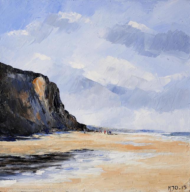 walkers by the cliffs