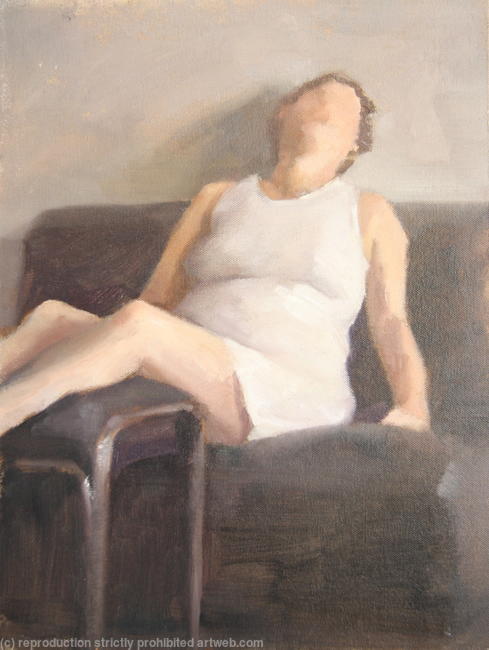 Woman in a White Dress