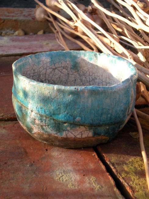small raku pot