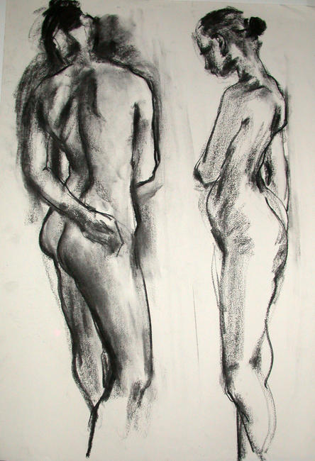 Standing female nude 10