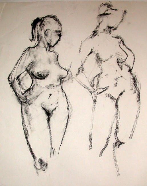 Standing female nude 11