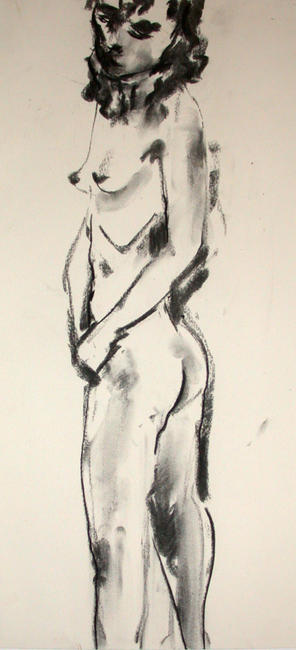 Standing female nude 12