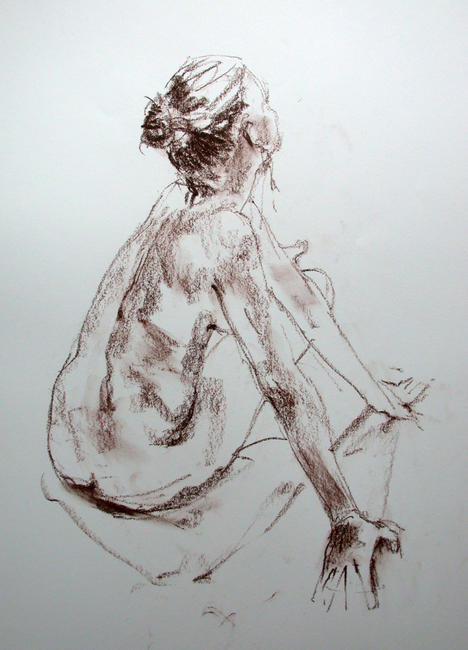 Seated female nude 1