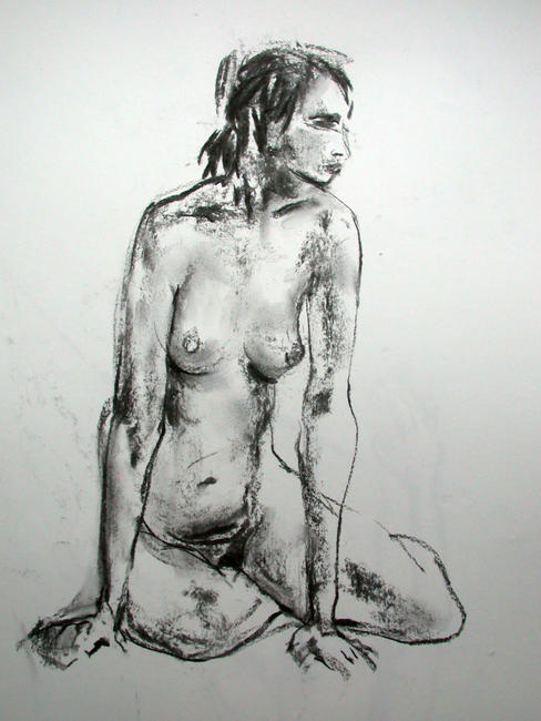 Seated female nude 3