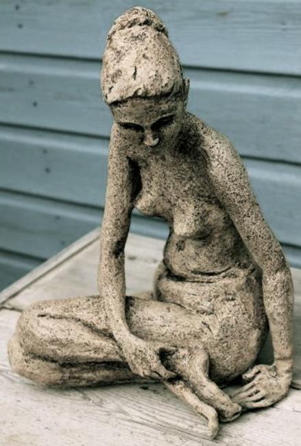 seated girl, twisted